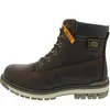 A side view of a brown leather boot. Voir les images du produit