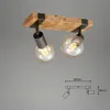 Spotleuchte Deckenlampe schwenkbar 2xE27 Metall-Holz Produktbild-Vorschau 8