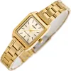 A close-up, angled shot of a gold-colored Casio watch with a rectangular face and a metal band, presented against a white background. Produktbild-Vorschau