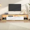 Meuble TV Merax avec éclairage LED pour écran de 75 pouces, Voir les images du produit 5