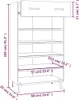 vidaXL Scarpiera Grigio Sonoma 60x35x105 cm Materiale a Anteprima dell’immagine prodotto 8