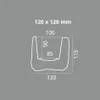 A diagram of a decorative beam with dimensions. Náhľad obrázku produktu