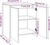 vidaXL Příborník Kouřový dub 70x41x75 cm Dřevěná konstrukce Náhled obrázku produktu 8
