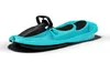 A blue and black plastic sled on a white background. Produktbild-Vorschau
