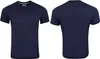 A navy blue t-shirt shown from the front and back. Voir les images du produit