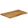Tischplatte mit Baumkante 90x60x2,5 cm Massivholz Mango Produktbild-Vorschau 2