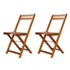 vidaXL Set bistrot 3 pezzi pieghevole in legno massiccio di Anteprima dell’immagine prodotto 2