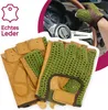 Autofahrer Handschuhe Retro Vintage Leder Fingerlose Produktbild-Vorschau 1