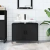 vidaXL Waschbeckenunterschrank Schwarz 80x30x60 cm Produktbild-Vorschau 3