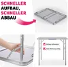 Camping Klapptisch aus Aluminium 75x55x68cm - grau Produktbild-Vorschau 4