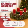 4X Kerzenhalter Silber Kerzenteller Adventskranzstecker Produktbild-Vorschau 4