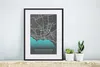 MuchoWow® Gerahmtes Poster Stadtplan - Deutschlandkarte - Produktbild-Vorschau 6