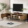 Merax Armoire TV avec 2 portes et 2 compartiments ouverts, Voir les images du produit 4