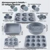 Lot de 23 moules en silicone – Moules à muffins, moules à Voir les images du produit 2