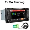 A car stereo system with a touchscreen display and physical buttons, shown with its accessories and branding. Anteprima dell’immagine prodotto