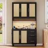 okwish Hochschrank,Sideboard  mit 3 Schubladen&goldene Produktbild-Vorschau 4