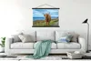 MuchoWow® Textilposter Schottischer Highlander - Wasser - Produktbild-Vorschau 3
