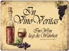 Metallschild XL mit Wein Motiv und Spruch: In Vino Vertias Produktbild-Vorschau 1