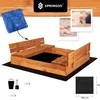 Springos® Sandkasten mit Sitzbänken 150 x 150 cm Produktbild-Vorschau 3