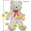 vidaXL Weicher XXL-Plüsch-Teddybär Weiß 135 cm Produktbild-Vorschau 4