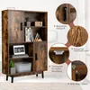 Libreria in legno COSTWAY HW67563CF, con 2 ante e 4 ripiani Anteprima dell’immagine prodotto 4