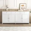 UnboxG Sideboard mit 4 Türen und 3 Schubladen, Weiß & Produktbild-Vorschau 11