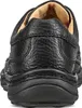 Close-up view of the back of a black leather shoe. Produktbild-Vorschau
