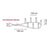 Diagram showing dimensions and features of a Christmas tree light string. Produktbild-Vorschau