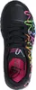 A top-down view of a black sneaker with colorful floral designs. Anteprima dell’immagine prodotto