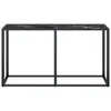 vidaXL Konsolentisch Schwarz Marmor-Optik 140x35x75,5 cm Produktbild-Vorschau 3