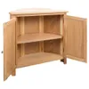 vidaXL Eckschrank 80x33,5x78 cm Massivholz Eiche Produktbild-Vorschau 3