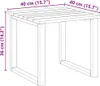 vidaXL Ležadlový stolík hnedý 40 x 40 x 36 cm Náhľad obrázku produktu 7