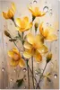 Leinwandbild Gelbe Blumen Regentropfen 40x60 Feeby Gelb Produktbild-Vorschau 3