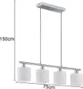 Żyrandol TOMMY srebrno-biały 4xE14x28W tkanina Podgląd zdjęcia produktu 6