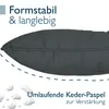Beautissu Lounge Kissen Outdoor Grau XLuna, 60x40cm Produktbild-Vorschau 4
