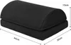 A black footrest with dimension labels. Produktbild-Vorschau