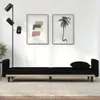 Design Schlafsofa mit Kissen Schwarz Stoff, Schlafsofas Produktbild-Vorschau 3
