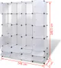 vidaXL Modularer Schrank mit 18 Fächern Weiß 37x146x180,5 Produktbild-Vorschau 7