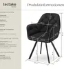 tectake® Drehbarer Samt-Armlehnstuhl Lucia gepolstert, mit Produktbild-Vorschau 5