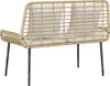 Banc de jardin vidaXL marron et crème en polyrotin Voir les images du produit 7