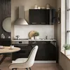 Mini kuchyňa Vicco R-Line Čierna vysoký lesk/biela 160 cm Náhľad obrázku produktu 3