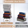 XINZI 20x boxy na topánky antracitovo-biele - stohovateľné, Náhľad obrázku produktu 4