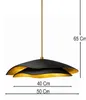 Opviq, Moderne Pendelleuchte aus Carbonbeton, Schwarz und Produktbild-Vorschau 3
