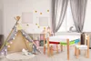 Detský drevený stôl s 2 stoličkami ECOTOYS – otočný blat, 4 Náhľad obrázku produktu 9