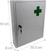 Relaxdays Medizinschrank, abschließbar, 5 Fächer, HxBxT: 43 Produktbild-Vorschau 4
