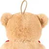 The back of a plush teddy bear's head with a hanging loop. Produktbild-Vorschau