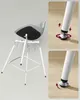 A split image showing a bar stool and close-ups of its leg adjustments. Náhled obrázku produktu