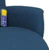 vidaXL Sedia da massaggio con poggiapiedi in tessuto blu Anteprima dell’immagine prodotto 8