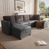 Merax Modulares U-Sofa mit Stauraum, 6-Sitzer Ecksofa Produktbild-Vorschau 5