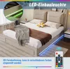 MODFU Polsterbett 180x200 mit LED Bleuchtung,Hydraulisches Produktbild-Vorschau 4